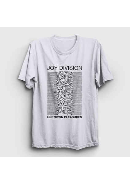 Unisex Beyaz Unknown Pleasures Joy Division T-Shirt