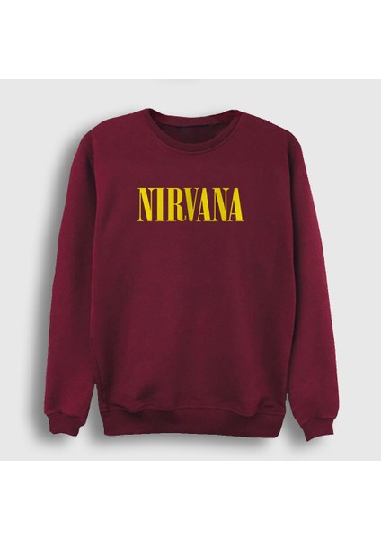 Unisex Bordo Yellow Nirvana Sweatshirt