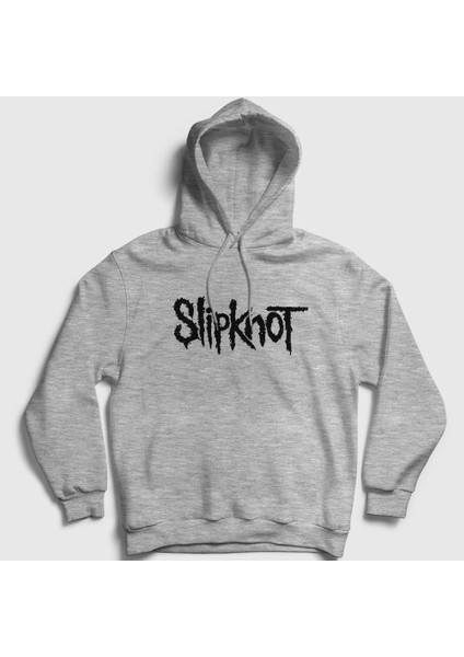 Unisex Gri Slipknot Kapüşonlu Sweatshirt