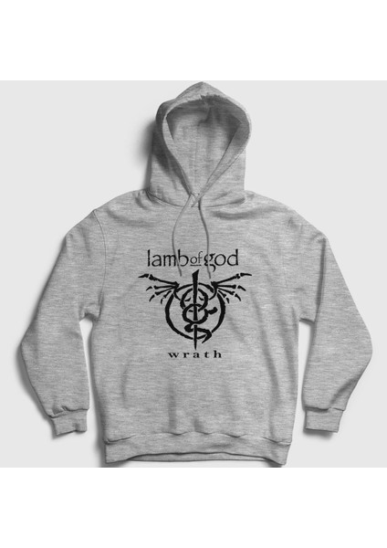Unisex Gri Wrath Lamb Of God Kapüşonlu Sweatshirt