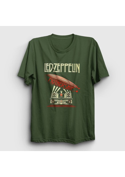 Unisex Haki Mothership Led Zeppelin T-Shirt