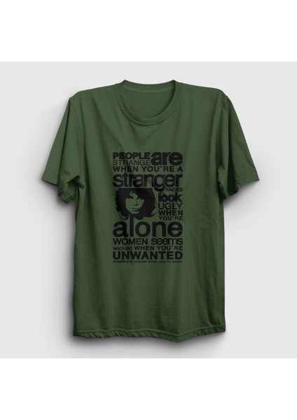 Unisex Haki Stranger The Doors T-Shirt