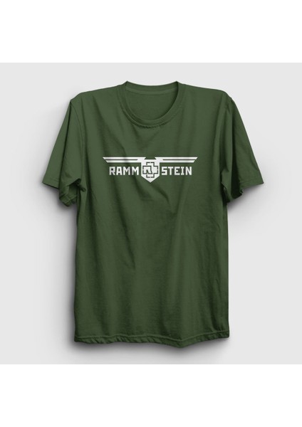 Unisex Haki Wings Rammstein T-Shirt