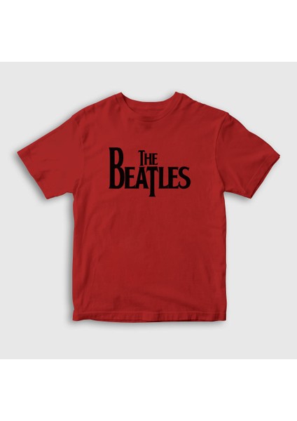 Unisex Çocuk Kırmızı Logo The Beatles T-Shirt