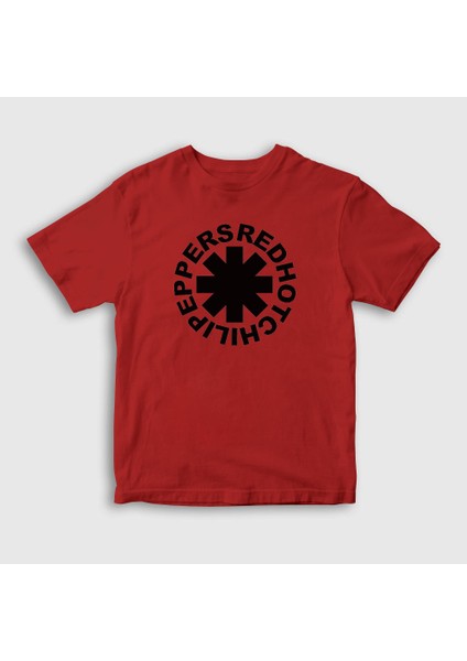 Unisex Çocuk Kırmızı Logo V3 Red Hot Chili Peppers T-Shirt