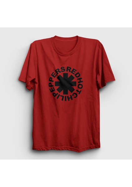 Unisex Kırmızı Logo V3 Red Hot Chili Peppers T-Shirt