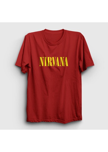 Unisex Kırmızı Yellow Nirvana T-Shirt