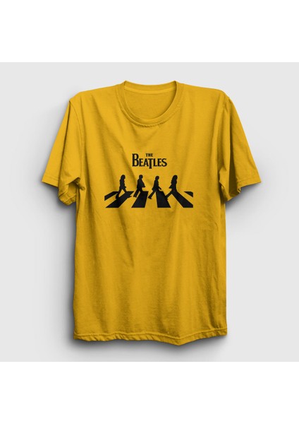 Unisex Sarı Abbey Road The Beatles T-Shirt