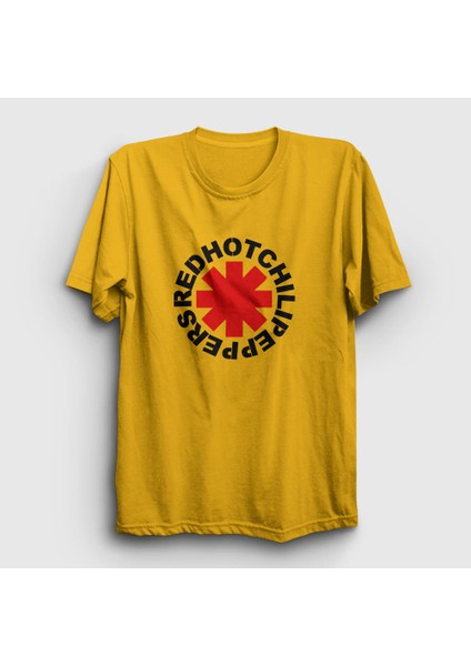 Unisex Sarı Logo Red Hot Chili Peppers T-Shirt