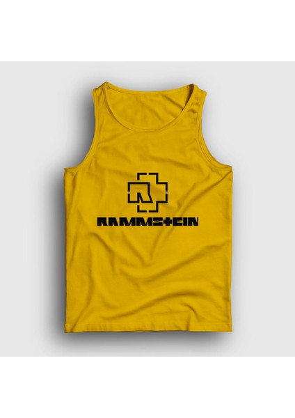 Unisex Sarı Logo V2 Rammstein Atlet