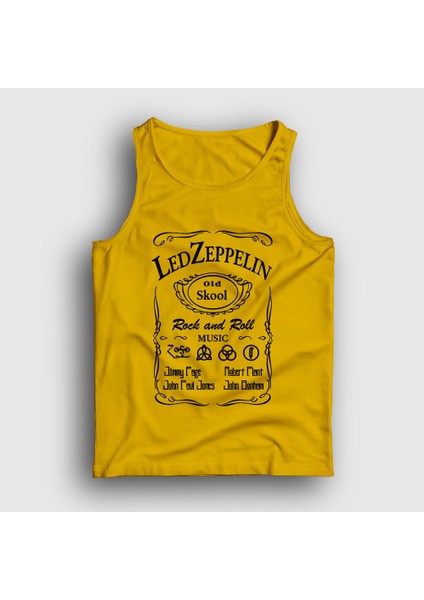 Unisex Sarı Old Led Zeppelin Atlet
