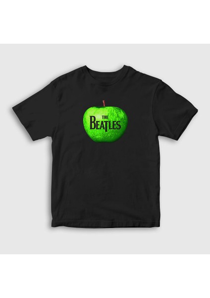 Unisex Çocuk Siyah Apple The Beatles T-Shirt
