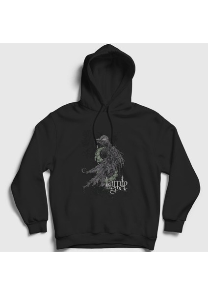 Unisex Siyah Ashes Lamb Of God Kapüşonlu Sweatshirt