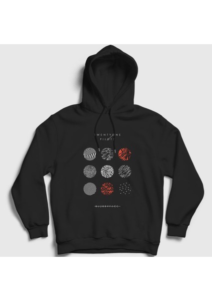 Unisex Siyah Blurryface Twenty One Pilots Kapüşonlu Sweatshirt