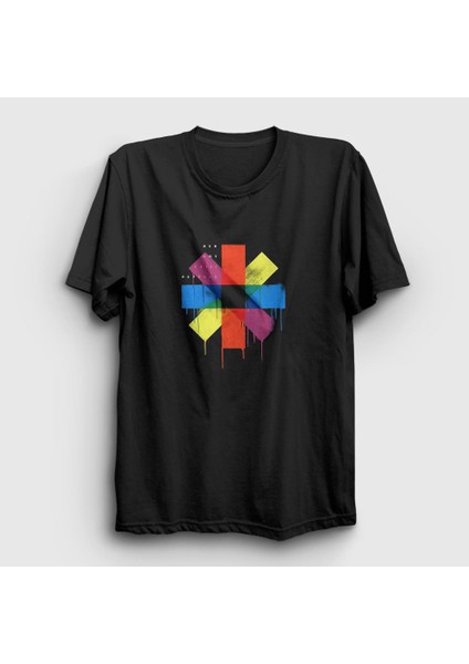 Unisex Siyah Colors Red Hot Chili Peppers T-Shirt