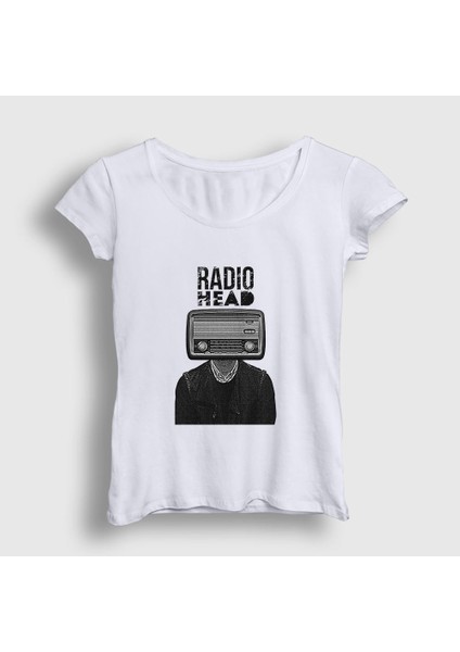 Kadın Beyaz Radio Radiohead T-Shirt