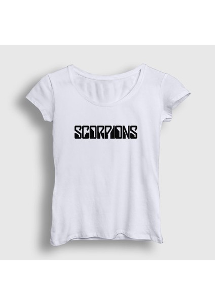 Kadın Beyaz Scorpions T-Shirt