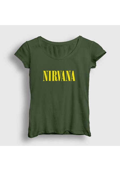 Kadın Haki Yellow Nirvana T-Shirt