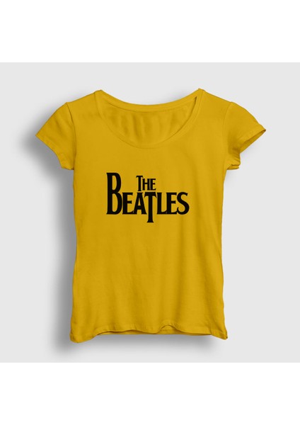 Kadın Sarı Logo The Beatles T-Shirt