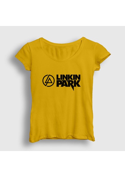 Kadın Sarı Logo V2 Linkin Park T-Shirt