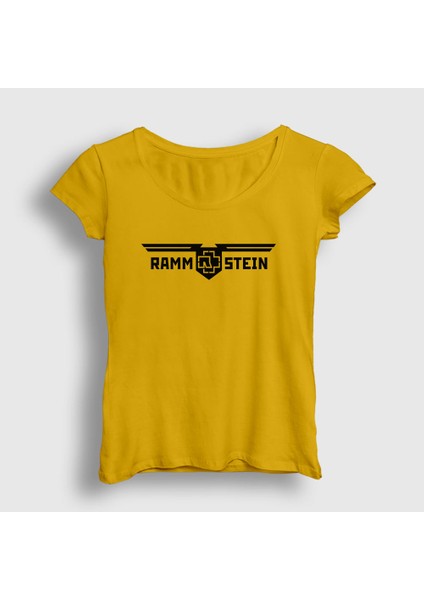 Kadın Sarı Wings Rammstein T-Shirt