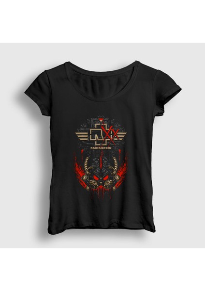 Kadın Siyah Zwanzig Rammstein T-Shirt