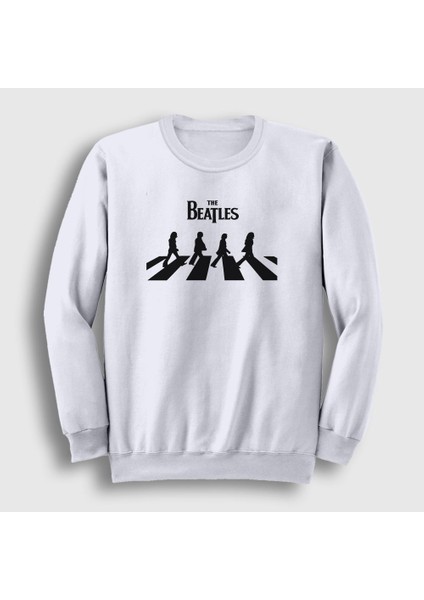Unisex Beyaz Abbey Road The Beatles Sweatshirt