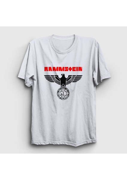 Unisex Beyaz Eagle Rammstein T-Shirt