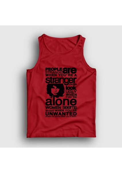 Unisex Kırmızı Stranger The Doors Atlet