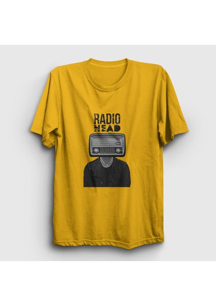 Unisex Sarı Radio Radiohead T-Shirt