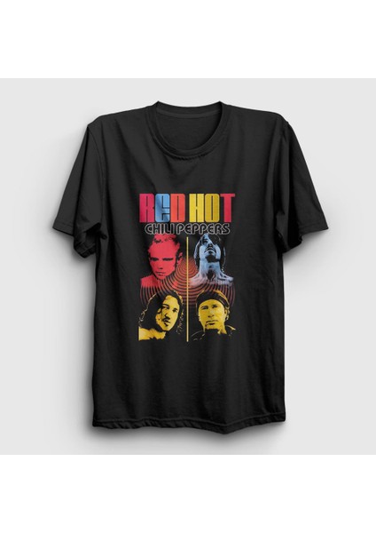 Unisex Siyah Band Red Hot Chili Peppers T-Shirt