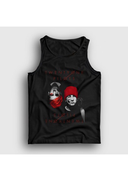 Unisex Siyah Band Twenty One Pilots Atlet