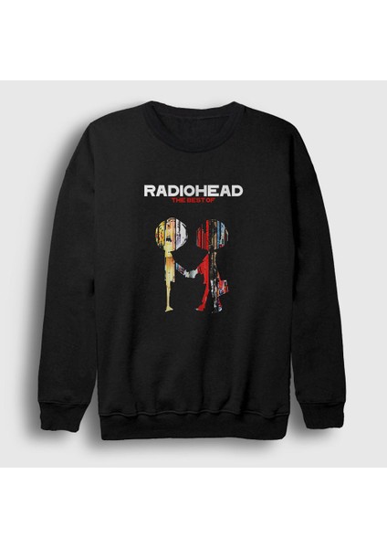 Unisex Siyah Best Radiohead Sweatshirt