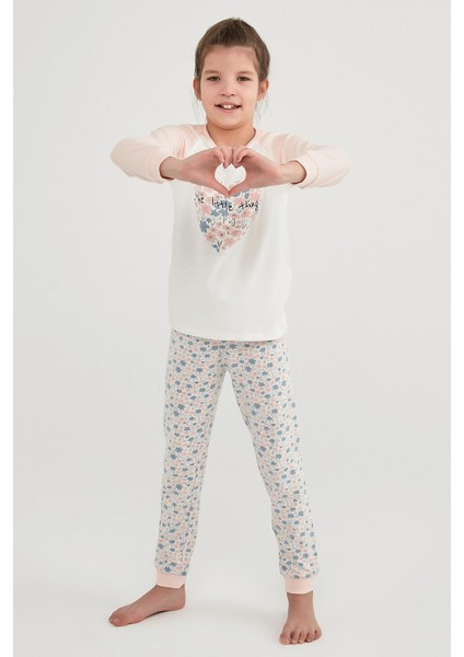 Çok Renkli Kız Çocuk Enjoy Termal Ls 2li Pijama Takımı