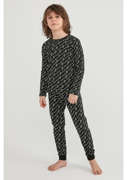 Çok Renkli Erkek Çocuk Wıld One Ls- Ls 4lü Pijama Takımı