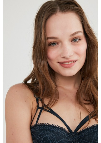Indigo Bloom Strappy Sütyen