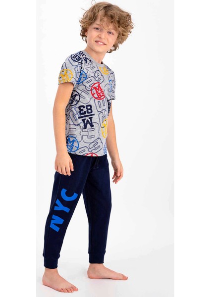 Bright Street Grimelanj Genç Erkek Kısa Kol Pijama Takımı