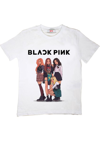 Blackpink Anime Çocuk Tişört Beyaz Unisex fiyatları