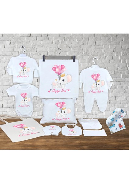 Bebeğinizin Ismine Özel Hazırlanan 13 Parça Hastane Çıkışı Seti