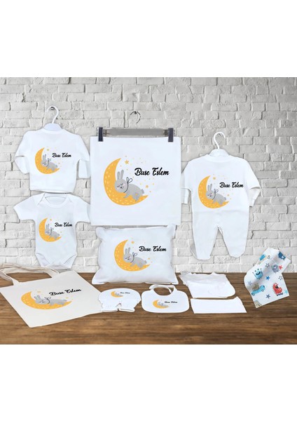 Bebeğinizin Ismine Özel Hazırlanan 13 Parça Hastane Çıkışı Seti