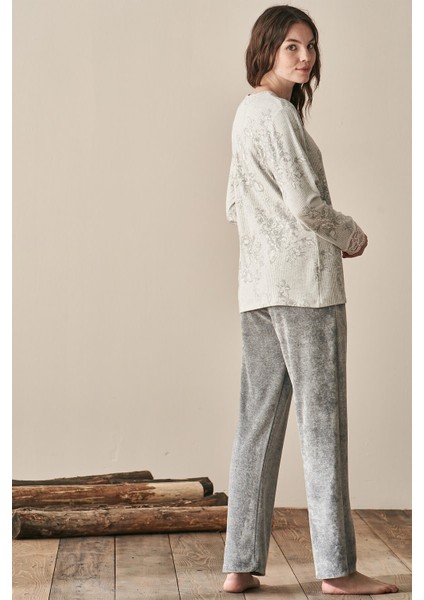 Kadın Gri Pijama Takım FML3913