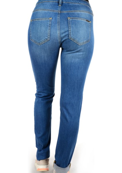 Slim Fit Likralı Hamile Jean Açık Mavi Pantolon 1024