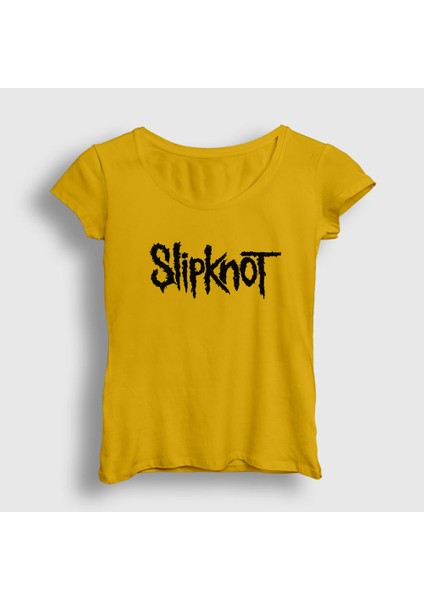 Kadın Sarı Slipknot T-Shirt