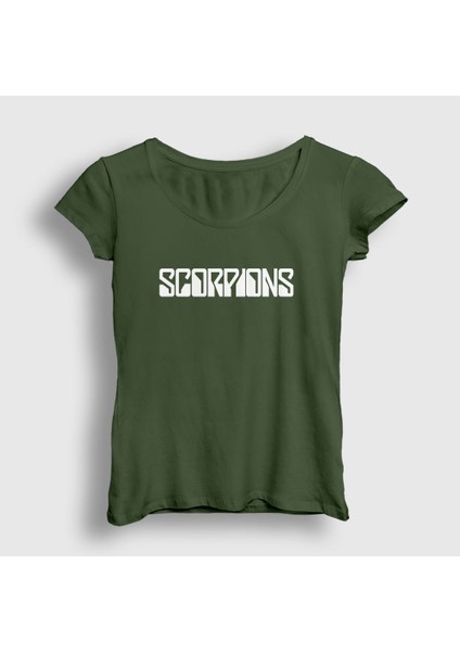 Kadın Haki Scorpions T-Shirt