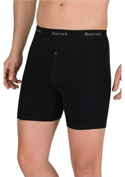 1059 Likralı Düğmeli Erkek Boxer 3'lü