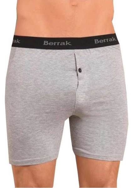 1059 Likralı Düğmeli Erkek Boxer 3'lü