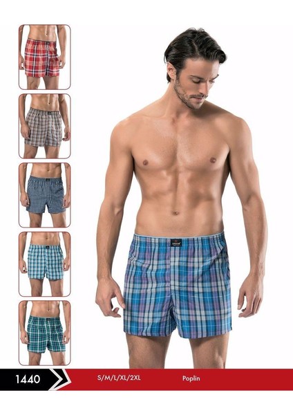 3'lü Erdem 1440 Poplın Erkek Boxer