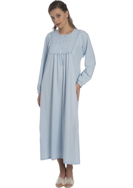 Akala-Dy Pamuklu Uzun Kol Penye Kadın Gecelik 9003 fiyatları