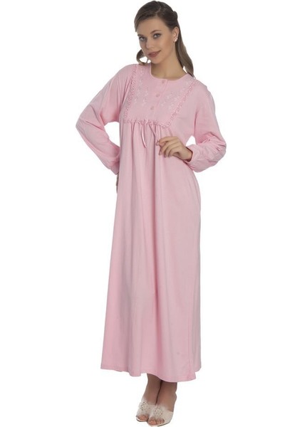 Akala-Dy Pamuklu Uzun Kol Penye Kadın Gecelik 9003 fırsatları