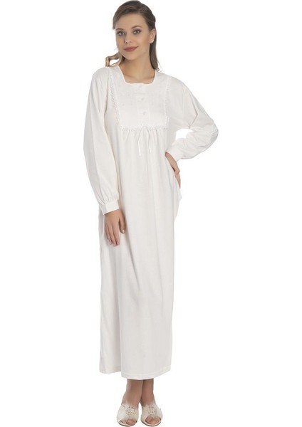 Akala-Dy Pamuklu Uzun Kol Penye Kadın Gecelik 9003 indirimleri